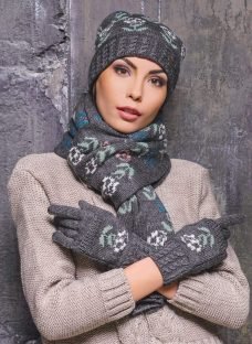 Шапка/шарф/перчатки 436  за 590 грн